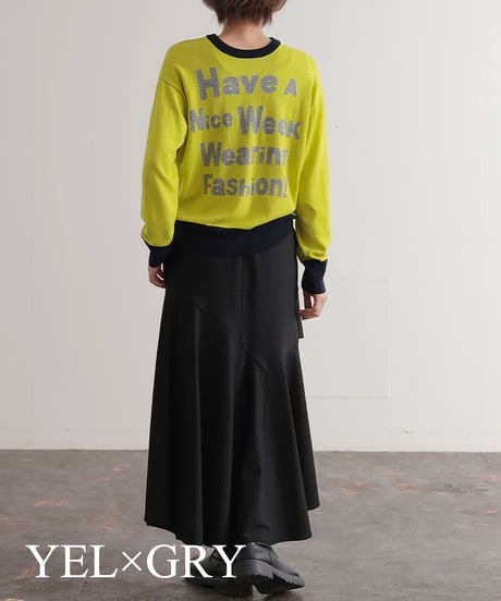 【R2403-BLN726】Intarsia knit (1740834)