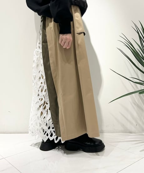 【R2501-DRS756】Asymmetry Lace skirt (1740878)