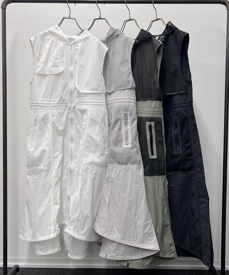 R2601-LSJ957】 Long sheer gilet dress (1741071）
