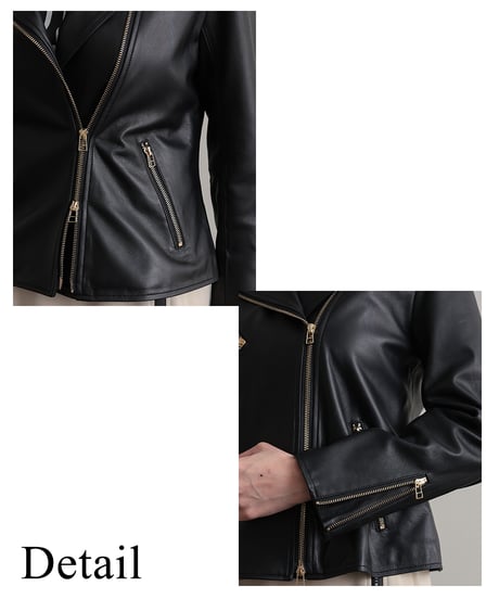 【R2403-LJK436】Lamb leather riders jacket (1680025)