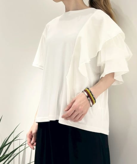 【R2601-GSC979】Gathered sleeve top  (1741090）