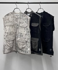【R2603-NRJ1052】 Sleeveless lace jacket (1741136）
