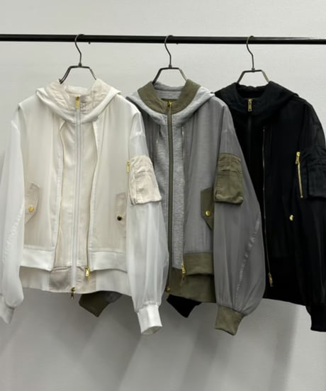 【R2501-MPK778】Shoulder MA-1 hoodie (1740899)