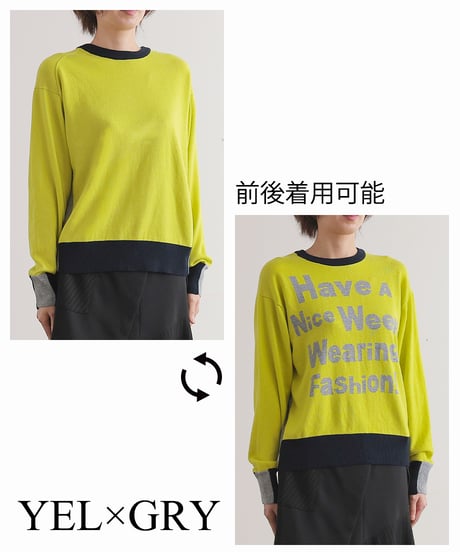 【R2403-BLN726】Intarsia knit (1740834)