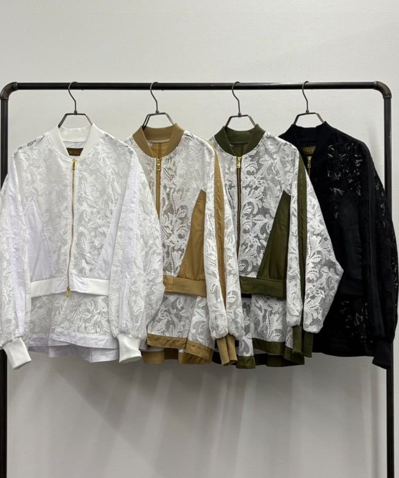 R2501-RBZ802】2way lace blouson (1740919) | RIS