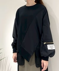 【R2503-BSW869】Contrast panel sweatshirt（1740971）