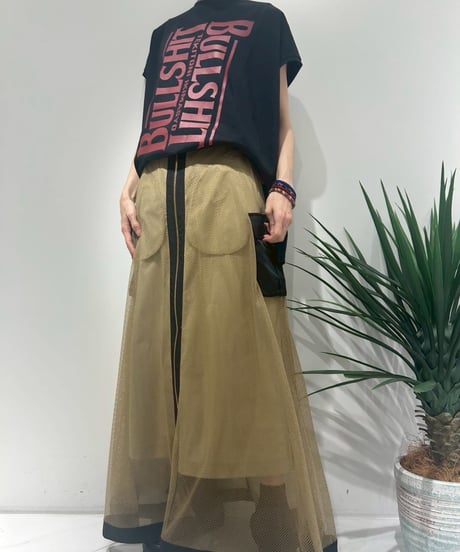 【R2501-RSK806】Reversible mesh skirt (1740922)