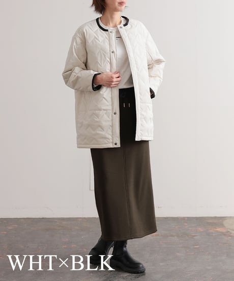 【R2303-DMJ543】Medium no collar down coat (2260009)