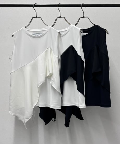 【R2601-AFT1071】   Asymmetrical ruffle tank top（1741152）