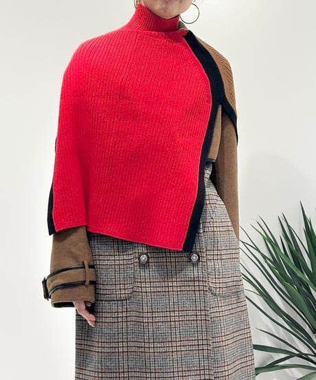 【R2403-NPO752】Knit poncho (1740869)
