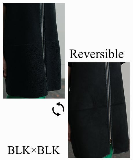 【R2303-RBV529】Reversible boa vest (1680028)