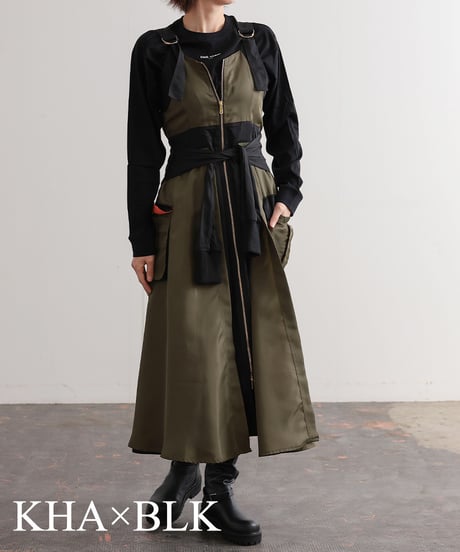 【R2403-MOP738】Cargo jumper skirt (1740850)