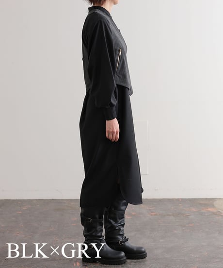 【R2403-VOP741】Dress with vest (1740848)