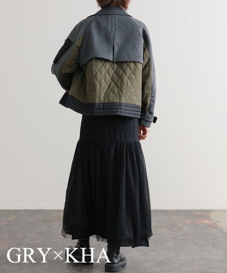 【R2403-DTC722】Docking short trench coat (1680041)
