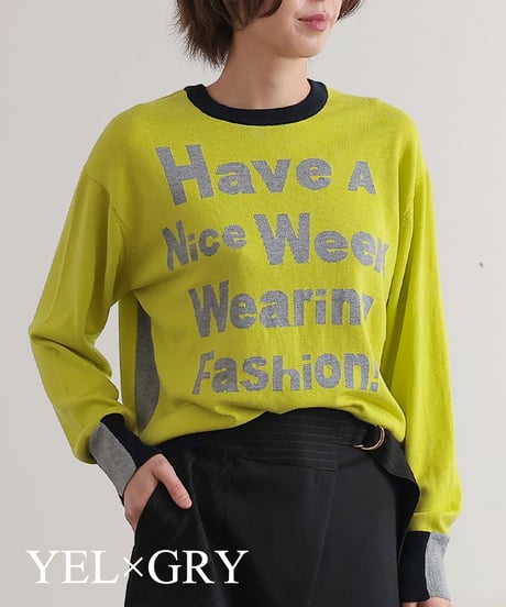 【R2403-BLN726】Intarsia knit (1740834)