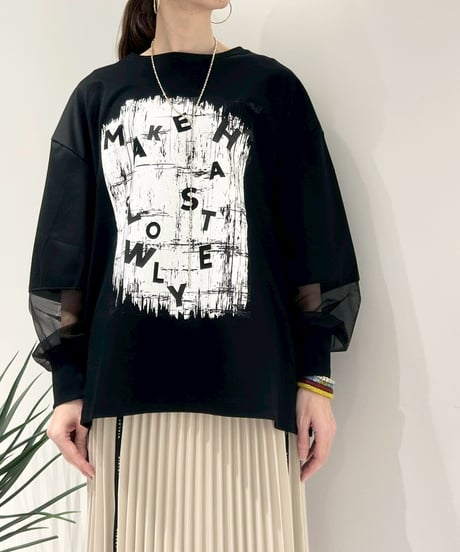 【R2601-BLT925】 Big logo long t-shirt（1741027）