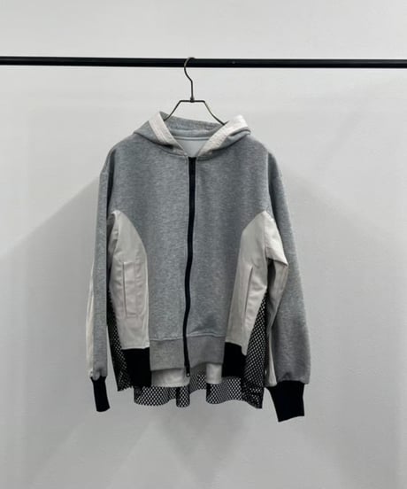 【R2601-BMP916】 Back mesh hoodie（1741022）