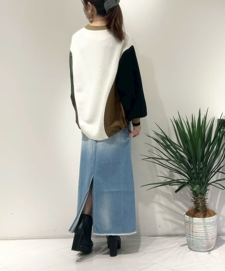 【R2503-DNT876】 Docking Pocket Sleeve Knit（1741007）
