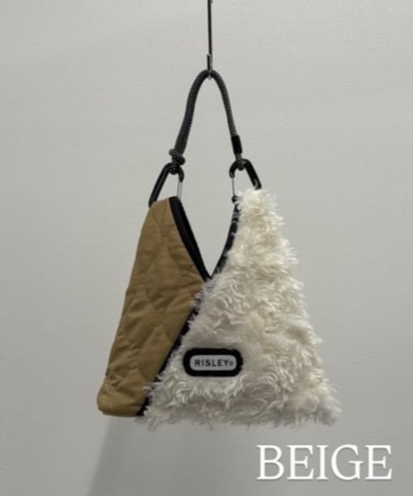 【R2503-FQB45】Triangle fur quilt mini bag（1740985）