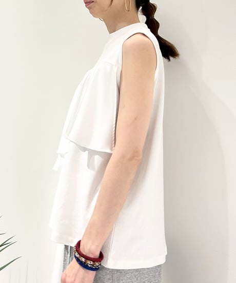 【R2501-FHC814】Frill high neck cut and sew（1740931）
