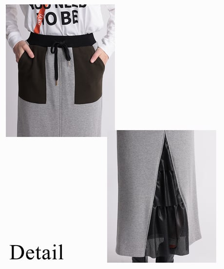 【R2403-BFS715】Back punching skirt with frills (1740840)