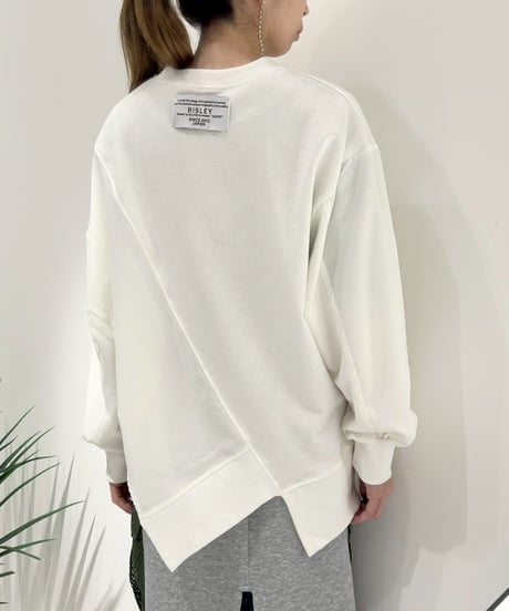 【R2601-DSW927】 Asymmetrical switching sweatshirt（1741032）