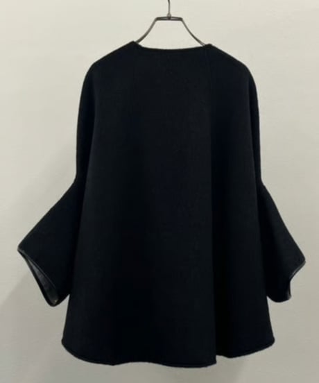 【R2503-RPO826】 Reversible wool poncho coat（1680046）