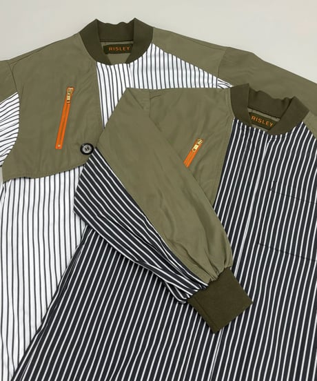【R2501-MOP749】Front zip shirt (1740875)