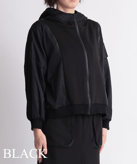 【R2401-MPK584】Shoulder zip hoodie (1740710)