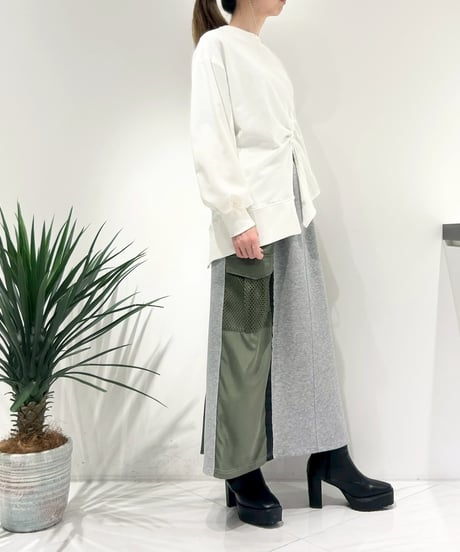 【R2601-DSW927】 Asymmetrical switching sweatshirt（1741032）