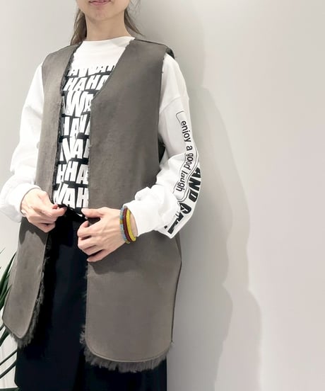 【R2503-RFV830】 Reversible fur vest（1680049）