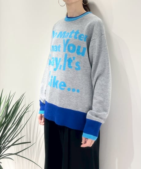 【R2503-LNT890】 2way logo knit（1741009）