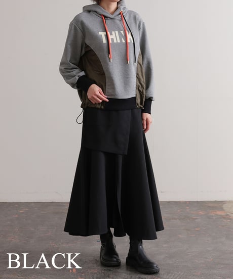 【R2403-RSK744】 Wrapped skirt (1740864)