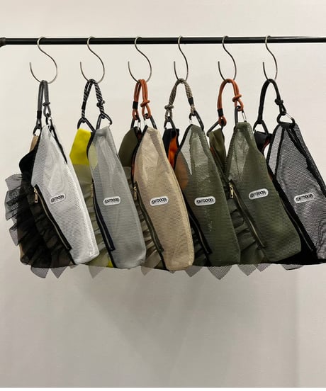 【R2501-TMF31】Triangle mesh bag with frills　(1740888)