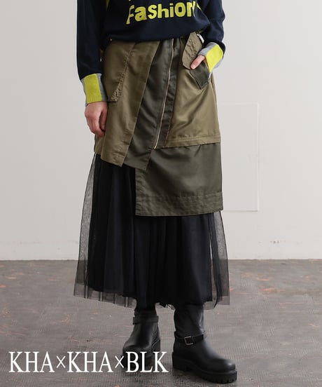 【R2403-MSK718】Asymmetry military skirt (1740851)