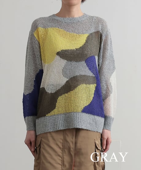 【R2403-CNT677】Intarsia knit (1740815)