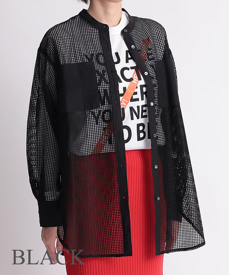 【R2403-TSH742】Mesh shirt (1740829)
