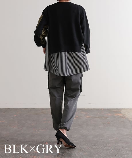 【R2403-BCP670】Bicolor cargo pants (1740830)