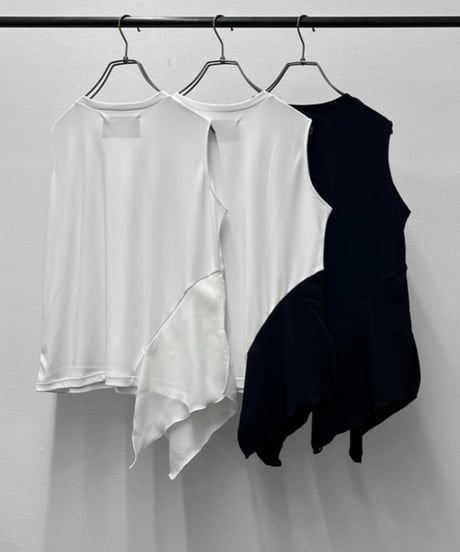 【R2601-AFT1071】   Asymmetrical ruffle tank top（1741152）