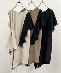 【R2401-FCC593】Asymmetric frill tunic (1740726)