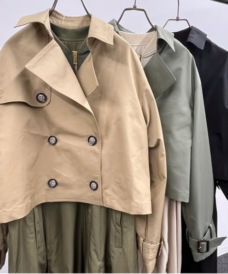 【R2501-ETC755】Short trench ensemble coat (1740873)