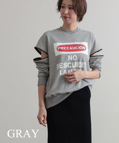 【R2403-ZSW691】Shoulder zip sweat (1740812)
