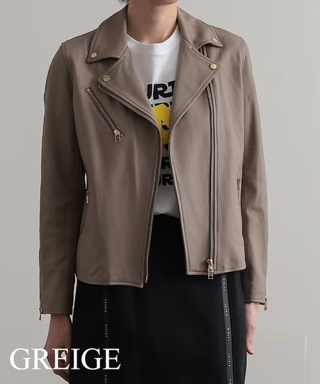 【R2403-LJK436】Lamb leather riders jacket (1680025)