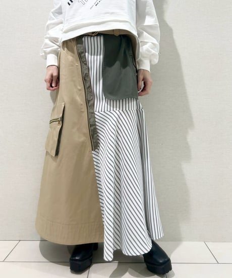 【R2601-LSK923】 Asymmetric military skirt (1741030)