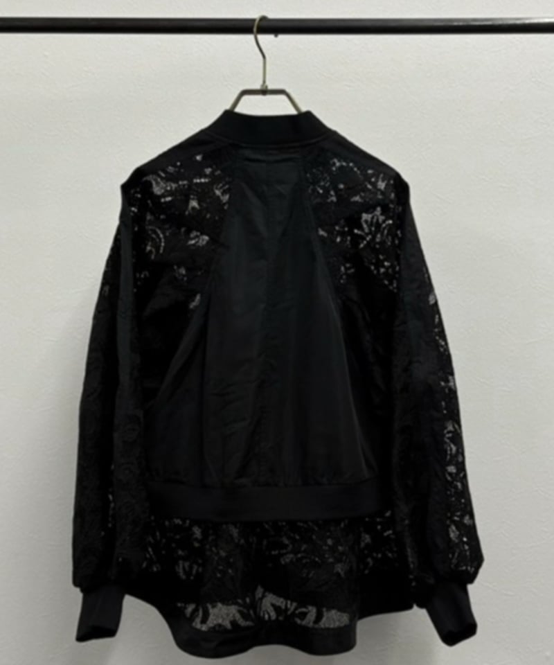 RISLEY Back pleats blouson シアー ブラック 近年 R2501-RBZ802】2way lace blouson (1740919) | RIS