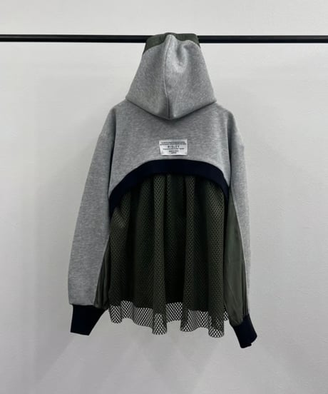 【R2601-BMP916】 Back mesh hoodie（1741022）