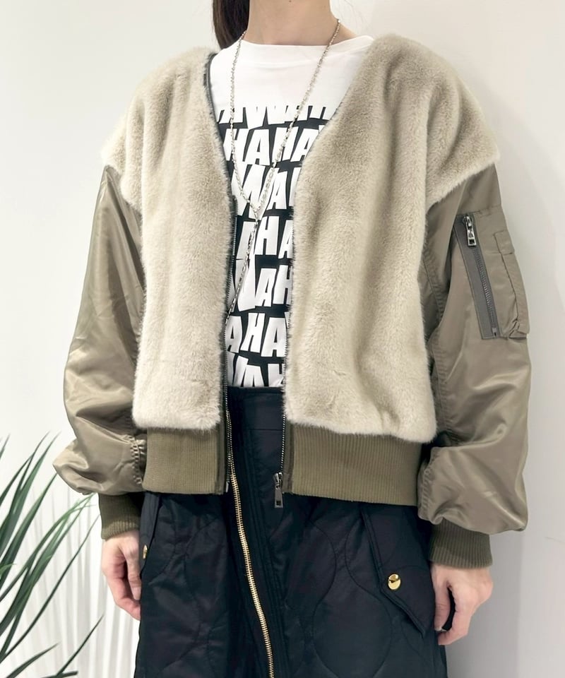 RISLEY リズレー　Vネックファーブルゾン RISLEY Vネックファーブルゾン | EARL(アール)アリオ八尾 staffブログ