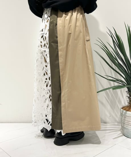 【R2501-DRS756】Asymmetry Lace skirt (1740878)