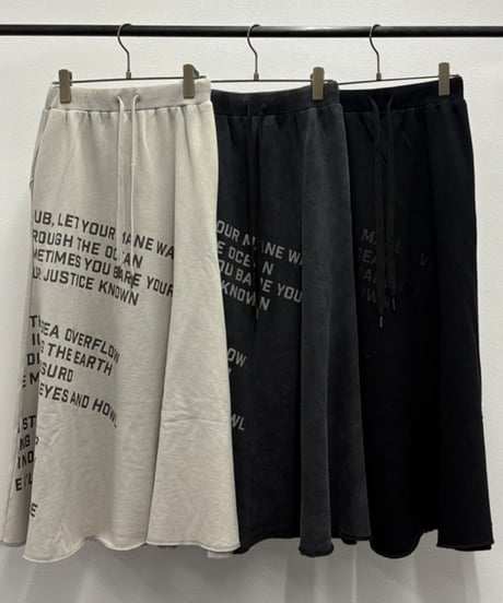【R2503-LFS860】 Logo flared skirt (1740966）