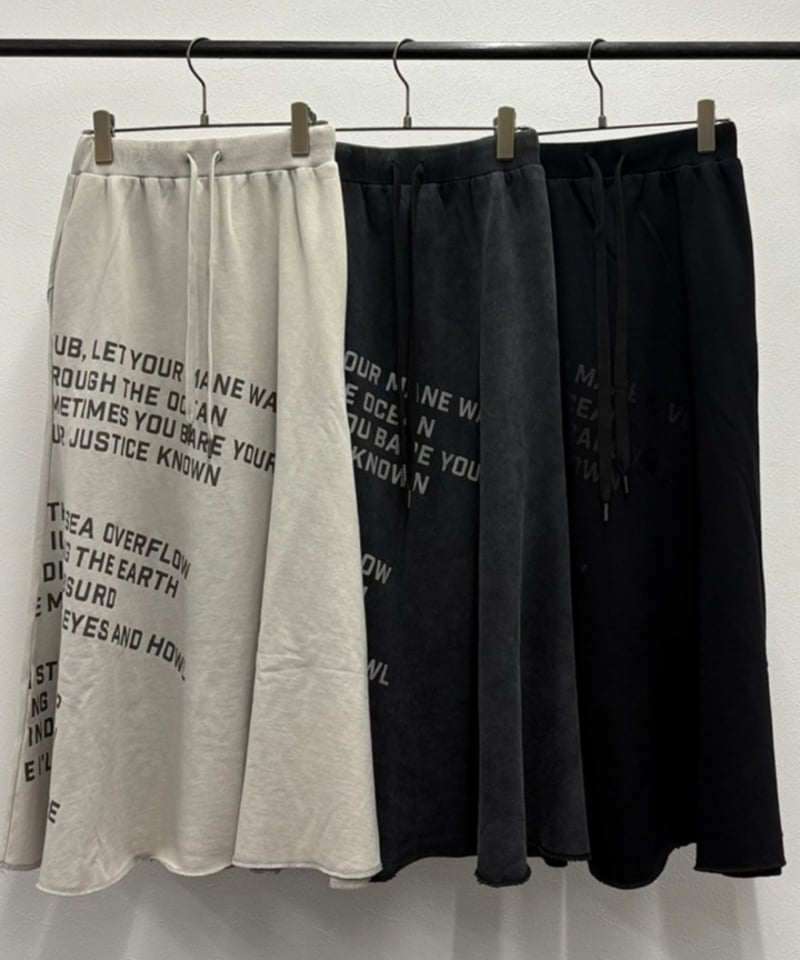 スカート argue FRENCHLINEN WASHABLE FLARE SKIRT ARGUE FRENCH LINEN WASHABLE FLARE SKIRT